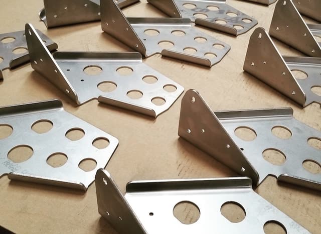 CNC laser-cut sheet metal brackets